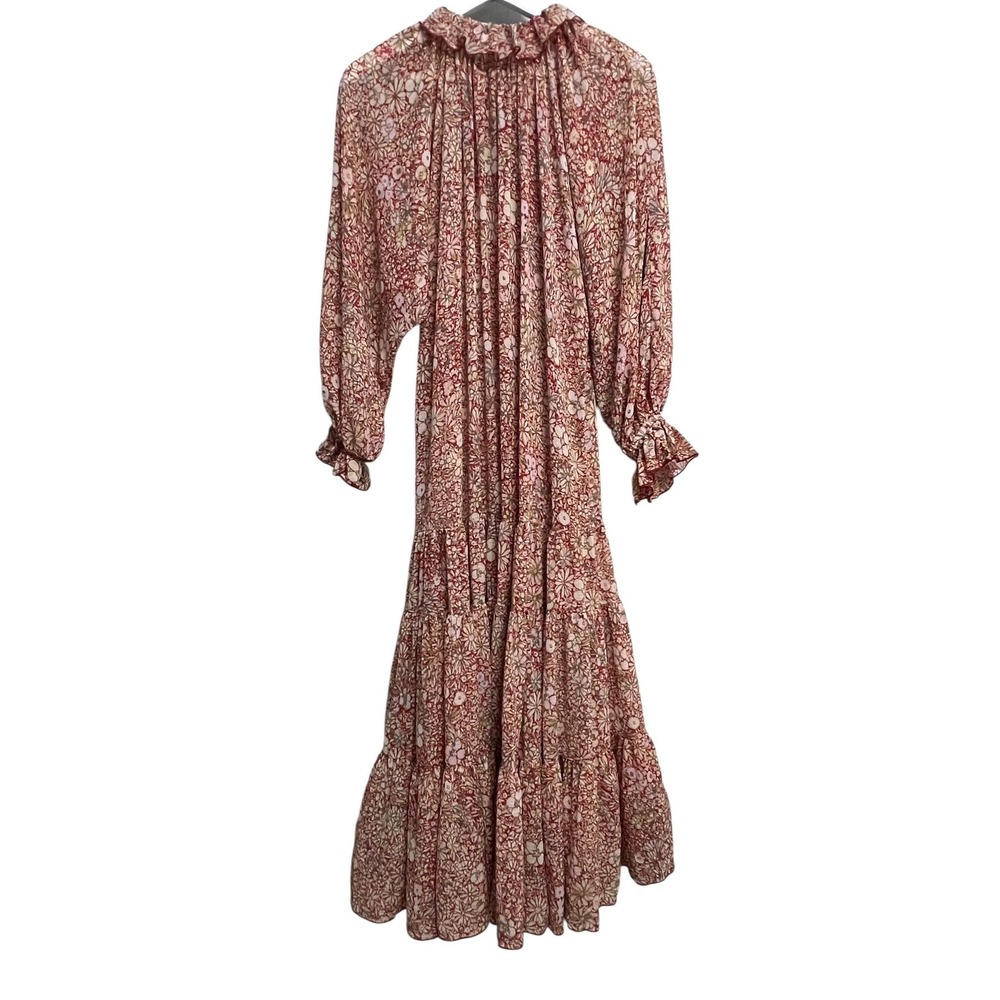 Free People Feeling Maxi Dress Womens Small Floral Boho Ruffle Tiered Oversized - Picture 15 of 15